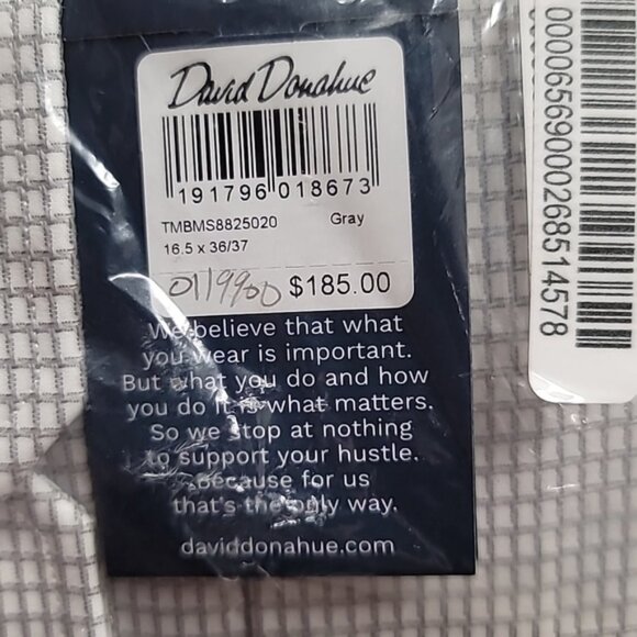 David Donahue Men's Trim Fit Check Dress Shirt - Picture 7 of 7